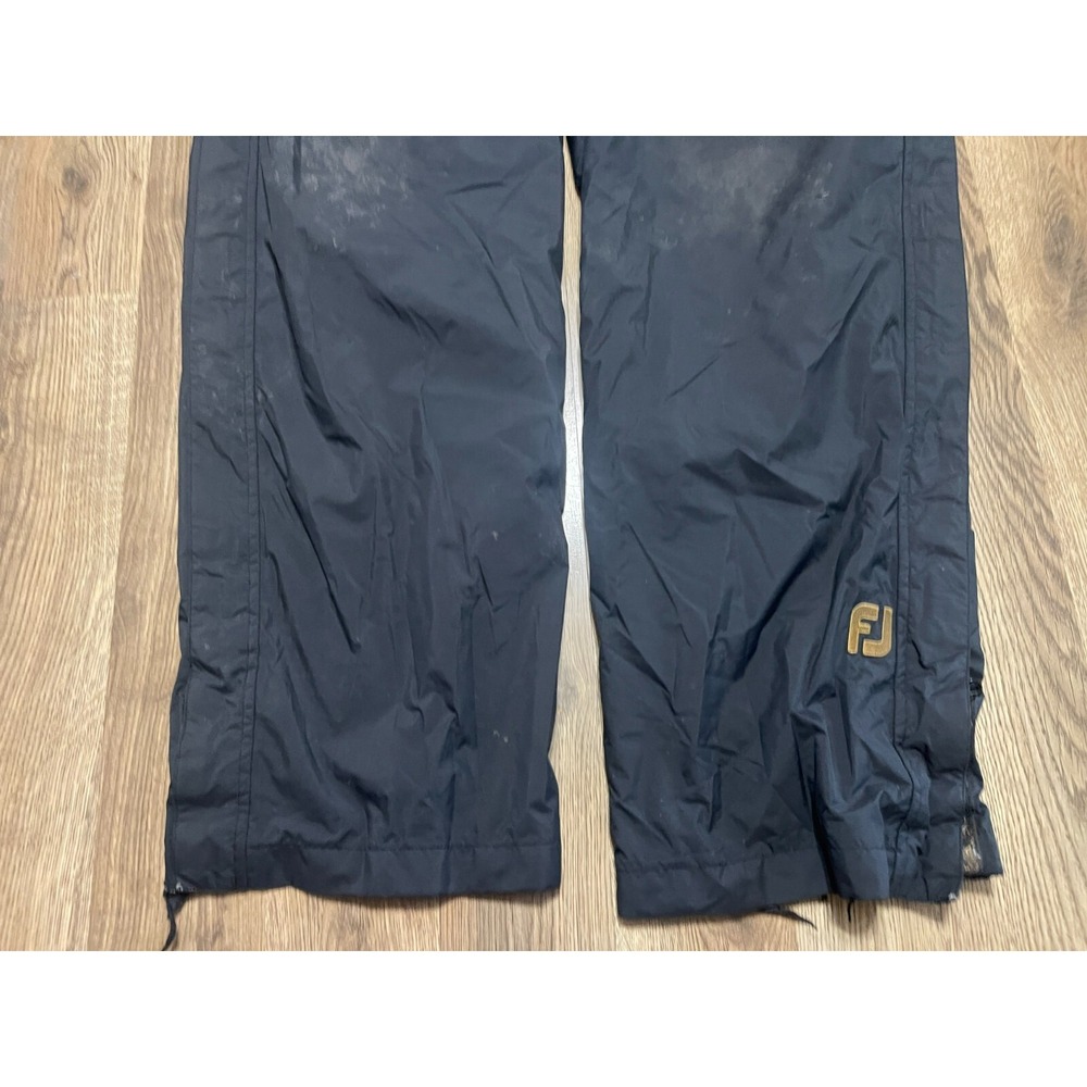 Dry JoY by Footjoy Pants, Men's Size Large, Black, Windbreaker, Side Zip Up - Picture 3 of 8